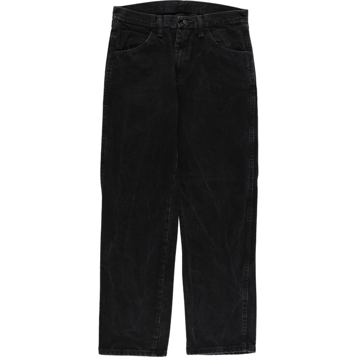 Rustler Black Denim Straight Denim Pants for Men, W32 equivalent cotton black type Vintage Second Hand