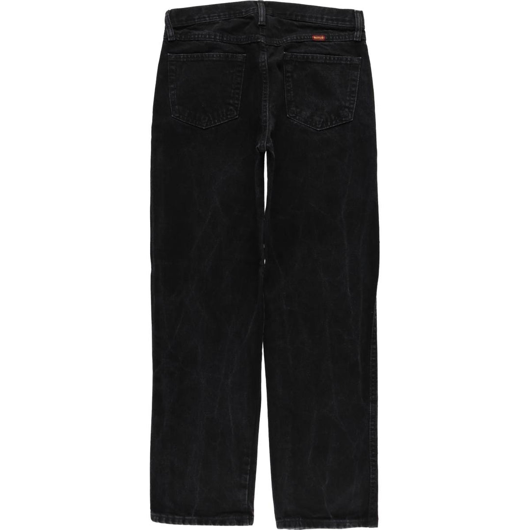 Rustler Black Denim Straight Denim Pants for Men, W32 equivalent cotton black type Vintage Second Hand