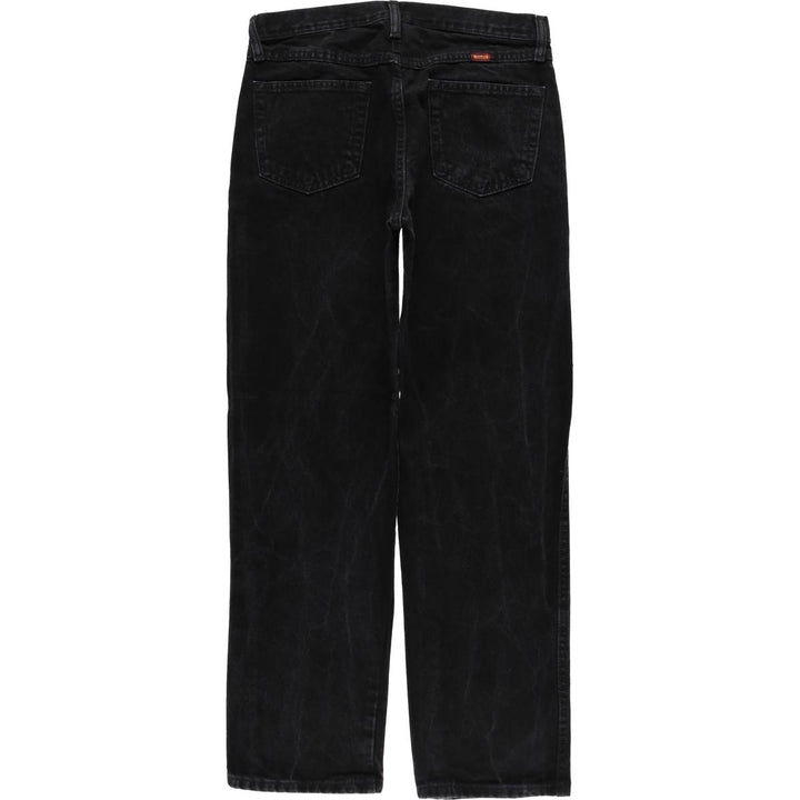 Rustler Black Denim Straight Denim Pants for Men, W32 equivalent cotton black type Vintage Second Hand