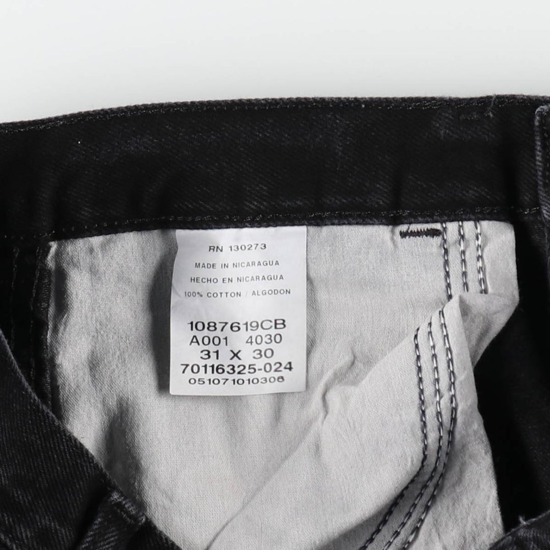 Rustler Black Denim Straight Denim Pants for Men, W32 equivalent cotton black type Vintage Second Hand