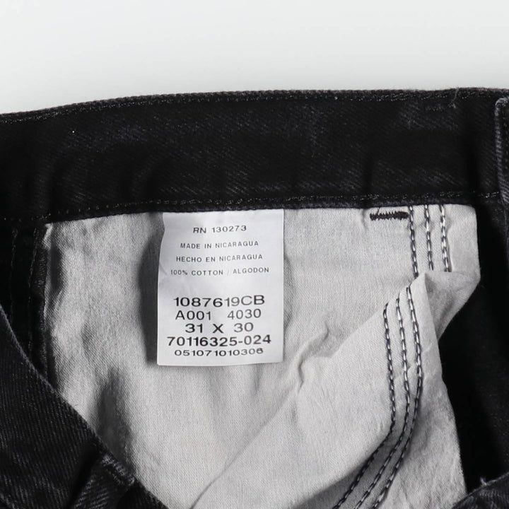 Rustler Black Denim Straight Denim Pants for Men, W32 equivalent cotton black type Vintage Second Hand