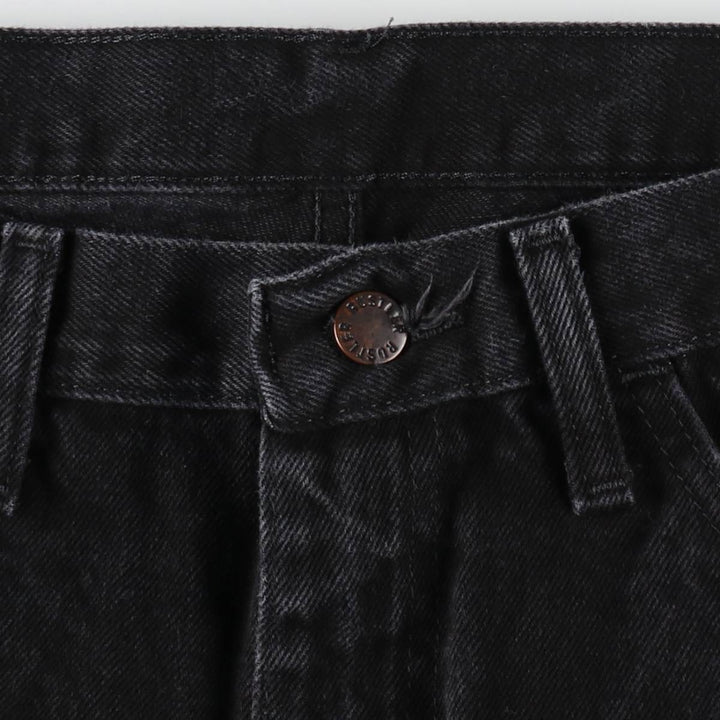 Rustler Black Denim Straight Denim Pants for Men, W32 equivalent cotton black type Vintage Second Hand