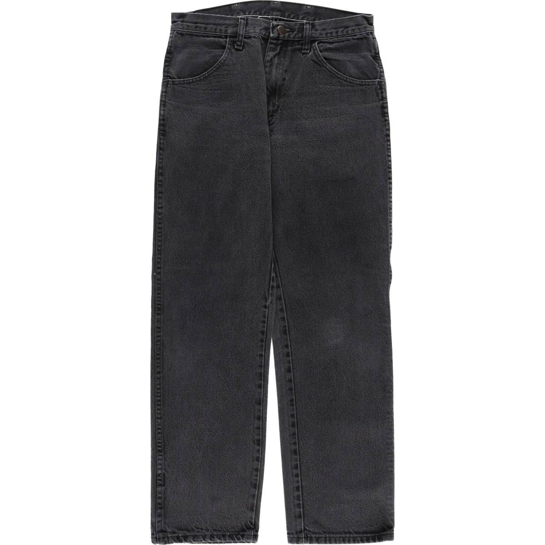 Rustler Black Denim Straight Denim Pants for Men, W32 equivalent cotton black type Vintage Second Hand