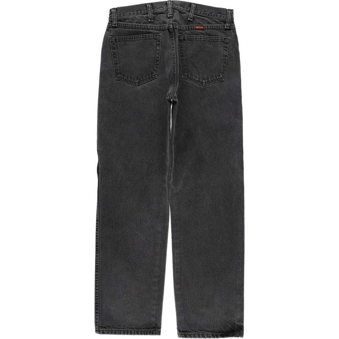 Rustler Black Denim Straight Denim Pants for Men, W32 equivalent cotton black type Vintage Second Hand