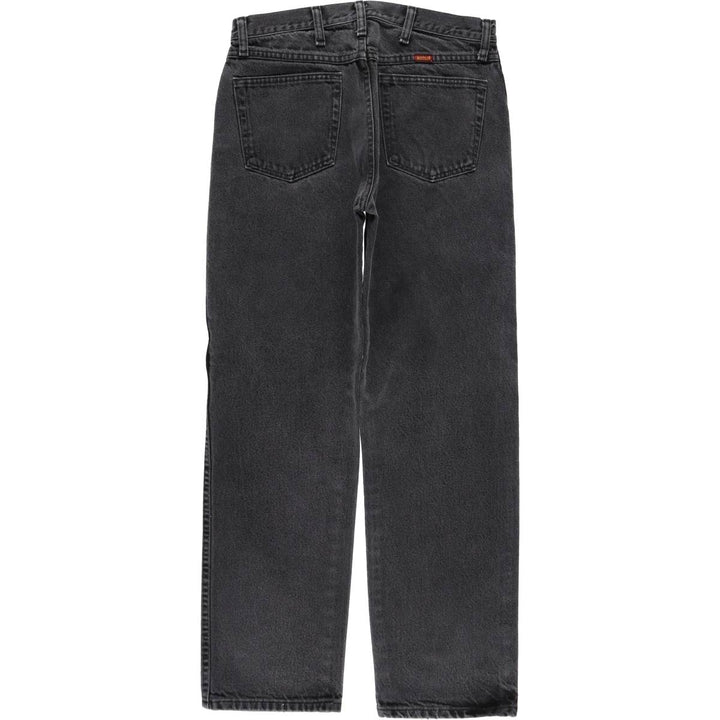Rustler Black Denim Straight Denim Pants for Men, W32 equivalent cotton black type Vintage Second Hand