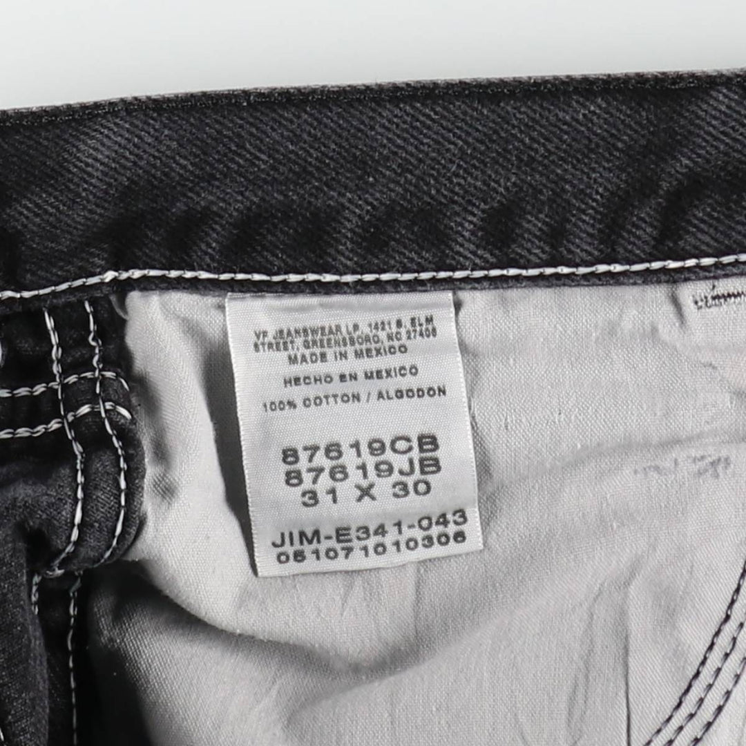 Rustler Black Denim Straight Denim Pants for Men, W32 equivalent cotton black type Vintage Second Hand