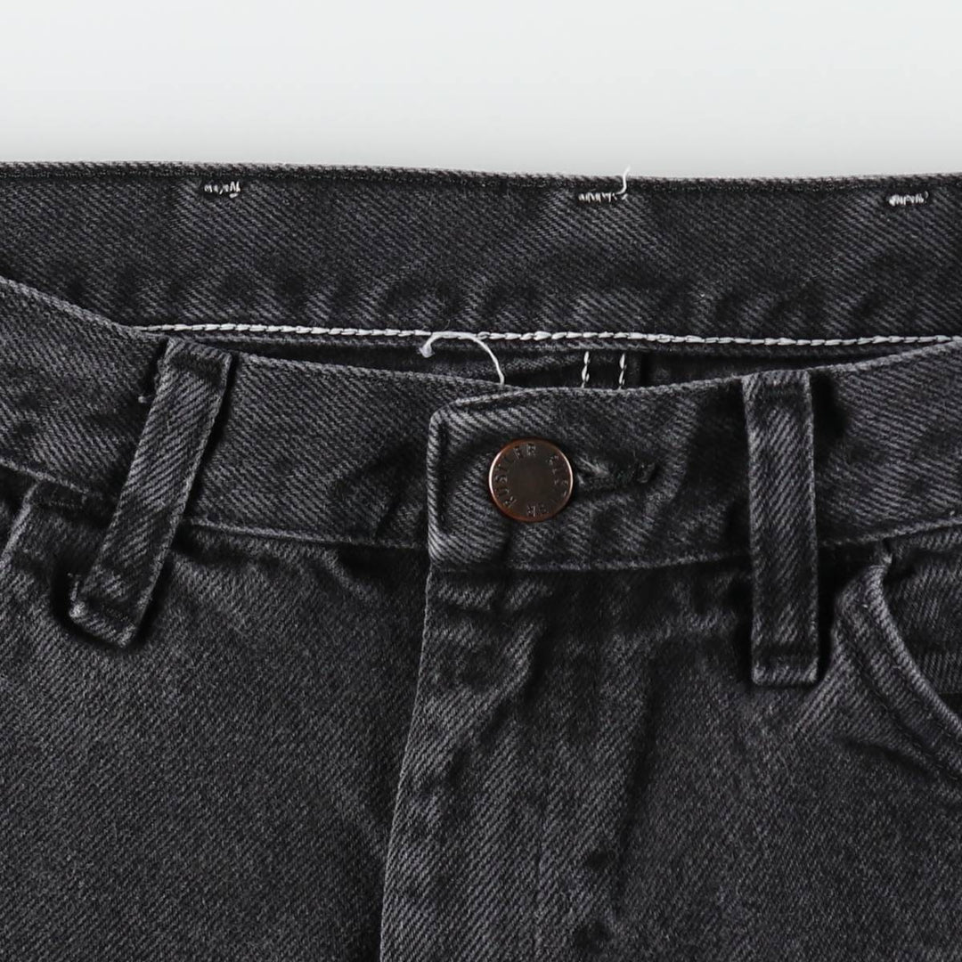 Rustler Black Denim Straight Denim Pants for Men, W32 equivalent cotton black type Vintage Second Hand