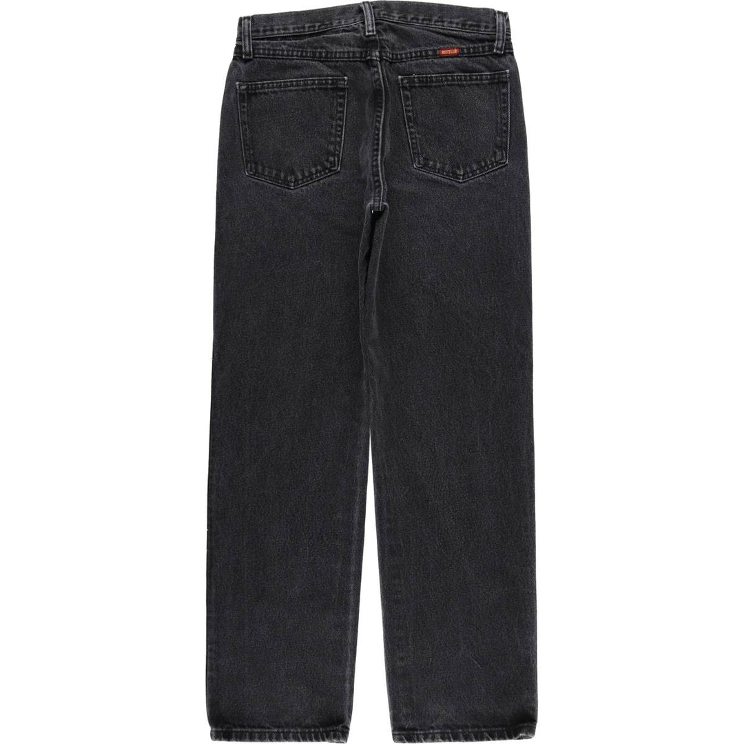 Rustler Black Denim Straight Denim Pants for Men, W30 equivalent cotton black type Vintage Second Hand