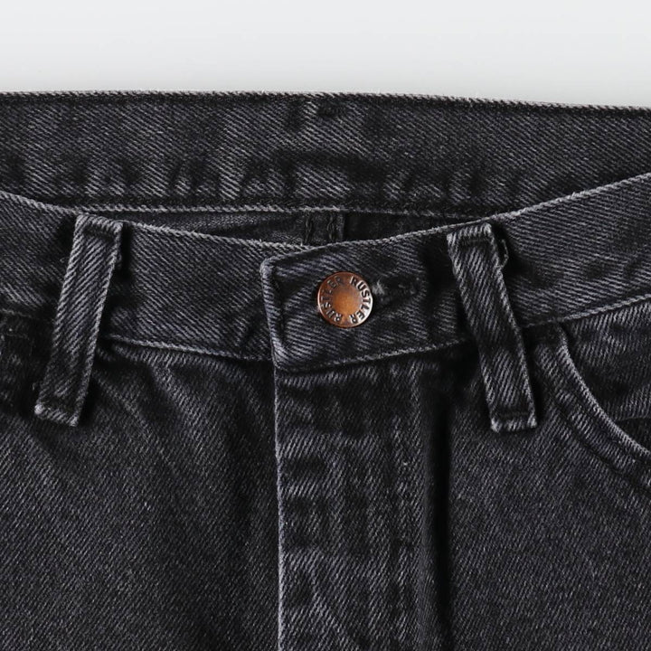 Rustler Black Denim Straight Denim Pants for Men, W30 equivalent cotton black type Vintage Second Hand