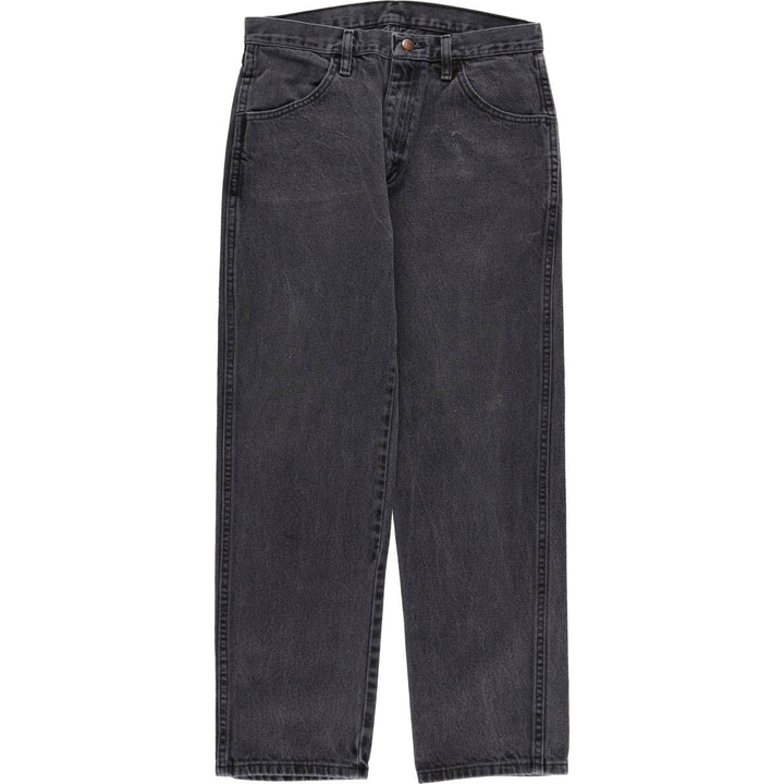 Rustler Black Denim Straight Denim Pants for Men, W32 equivalent cotton black type Vintage Second Hand