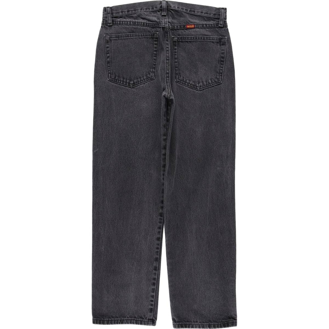 Rustler Black Denim Straight Denim Pants for Men, W32 equivalent cotton black type Vintage Second Hand
