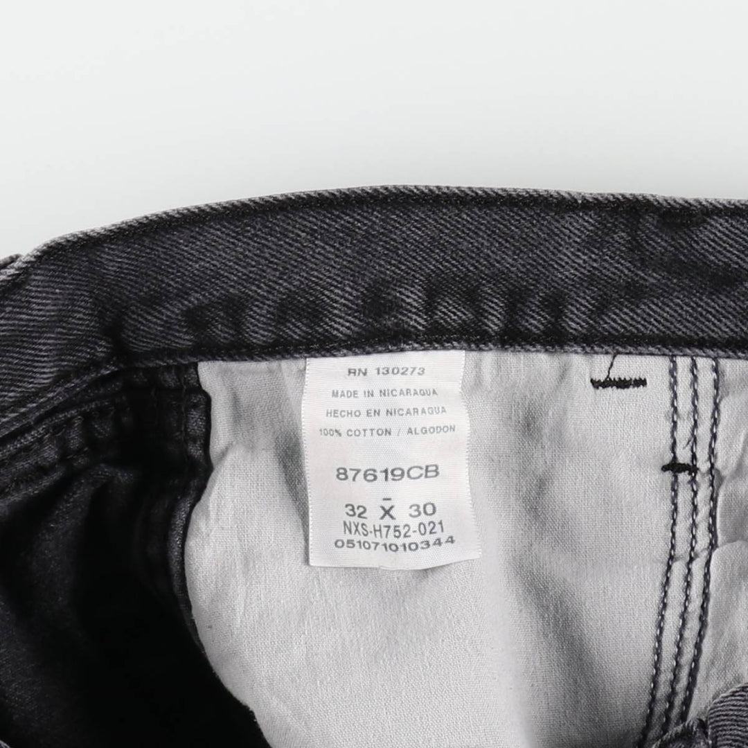 Rustler Black Denim Straight Denim Pants for Men, W32 equivalent cotton black type Vintage Second Hand