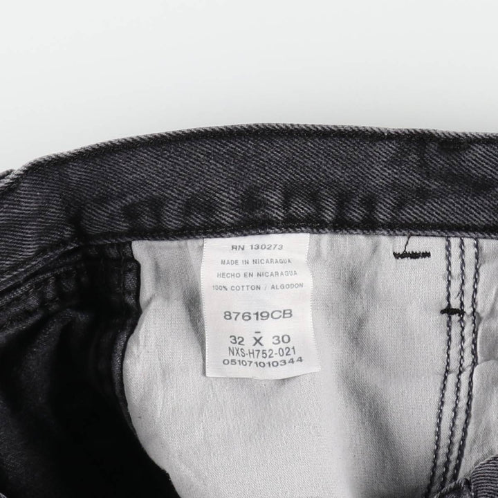 Rustler Black Denim Straight Denim Pants for Men, W32 equivalent cotton black type Vintage Second Hand