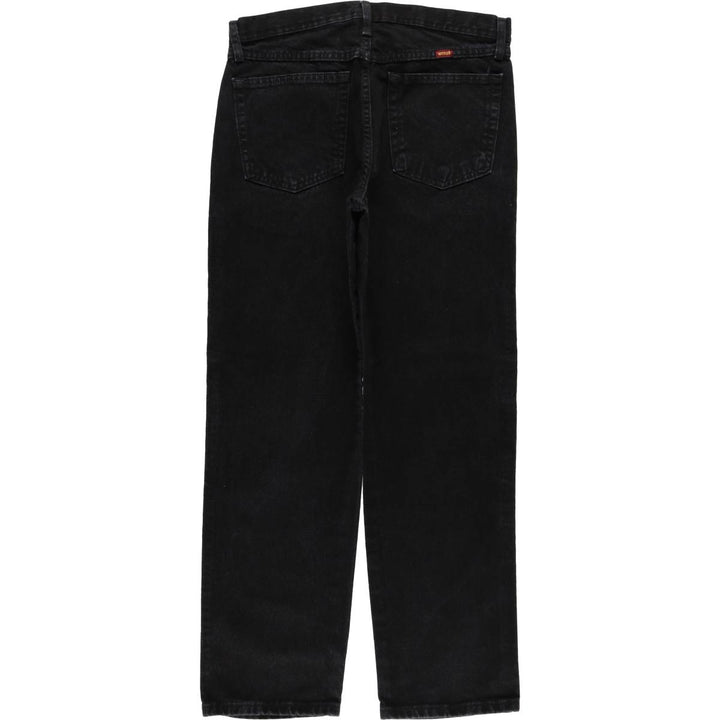 Rustler Black Denim Straight Denim Pants for Men, W34 equivalent cotton black type Vintage Second Hand