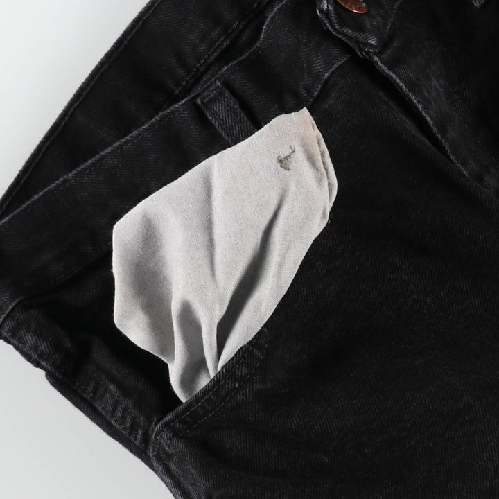 Rustler Black Denim Straight Denim Pants for Men, W34 equivalent cotton black type Vintage Second Hand