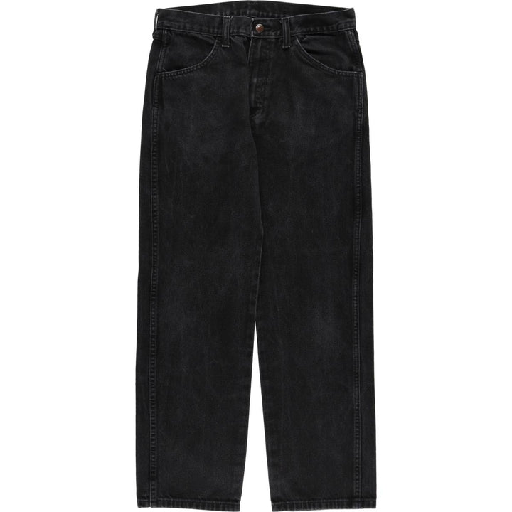 Rustler Black Denim Straight Denim Pants for Men, W32 equivalent cotton black type Vintage Second Hand