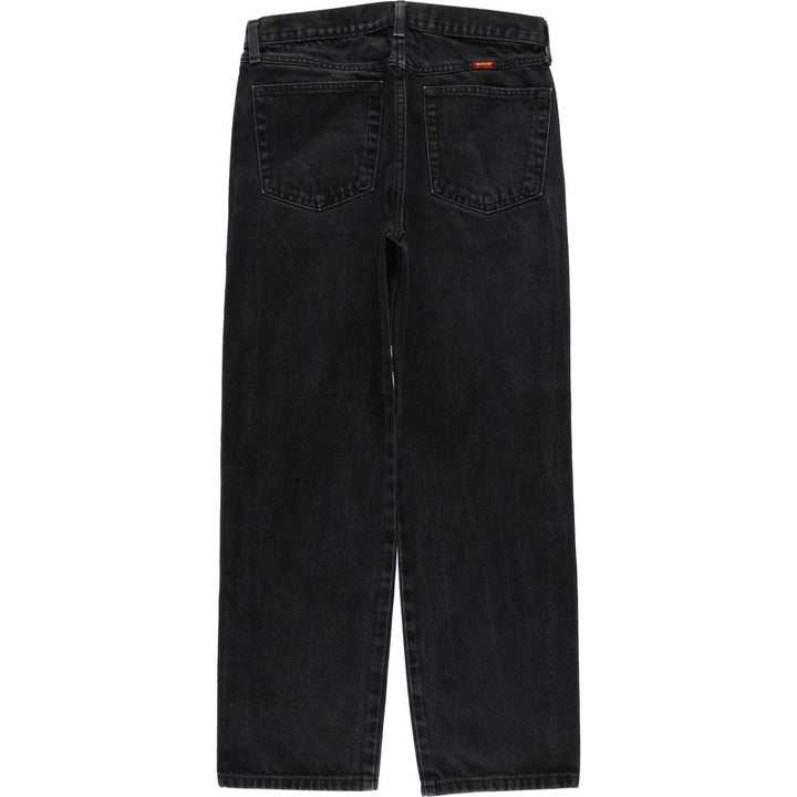 Rustler Black Denim Straight Denim Pants for Men, W32 equivalent cotton black type Vintage Second Hand
