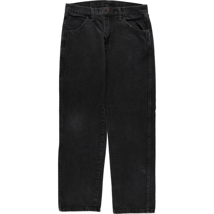 Rustler Black Denim Straight Denim Pants for Men, W32 equivalent cotton black type Vintage Second Hand