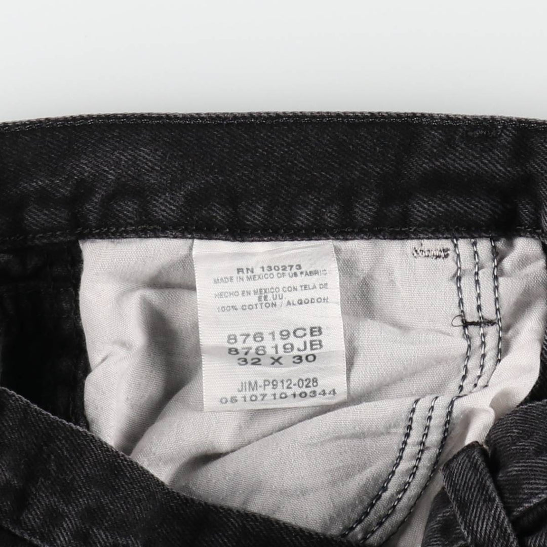 Rustler Black Denim Straight Denim Pants for Men, W32 equivalent cotton black type Vintage Second Hand