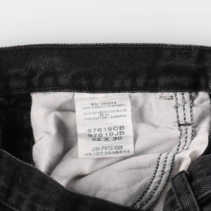 Rustler Black Denim Straight Denim Pants for Men, W32 equivalent cotton black type Vintage Second Hand
