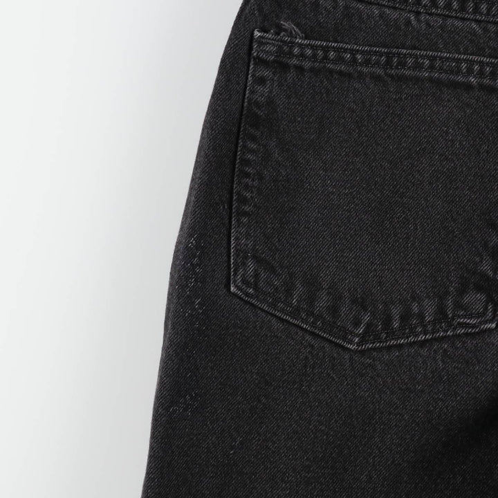 Rustler Black Denim Straight Denim Pants for Men, W32 equivalent cotton black type Vintage Second Hand
