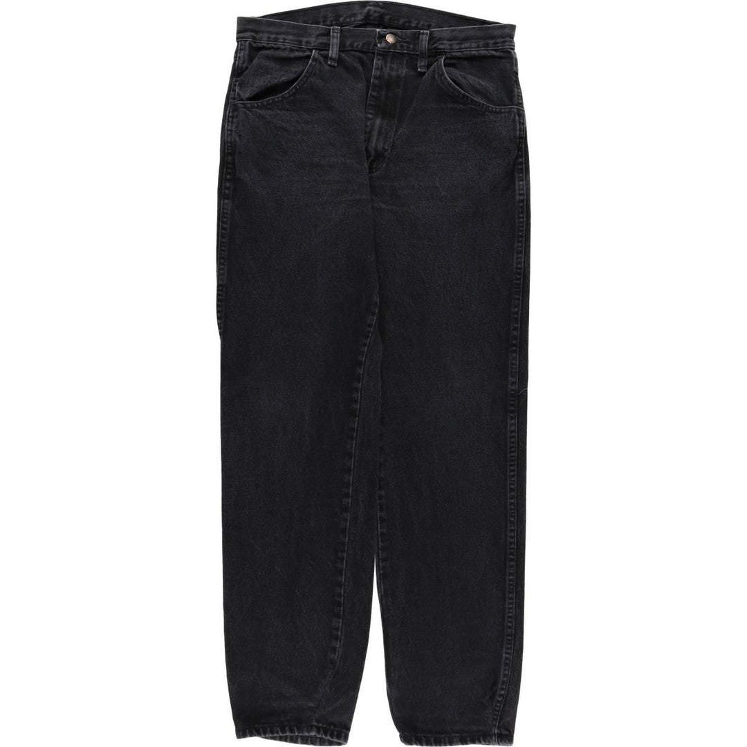 Rustler Black Denim Straight Denim Pants for Men, W33 equivalent cotton black type Vintage Second Hand