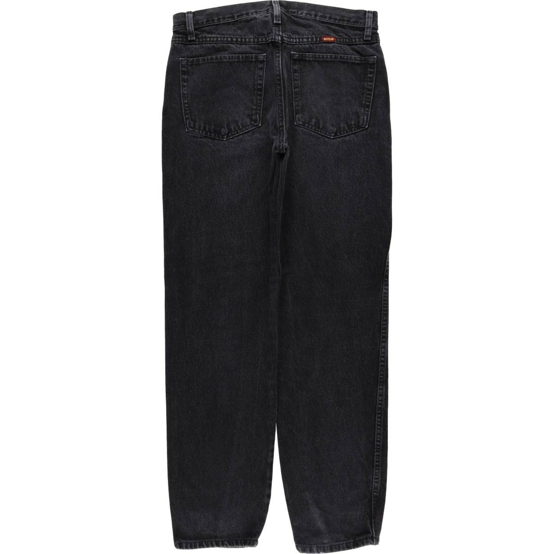 Rustler Black Denim Straight Denim Pants for Men, W33 equivalent cotton black type Vintage Second Hand