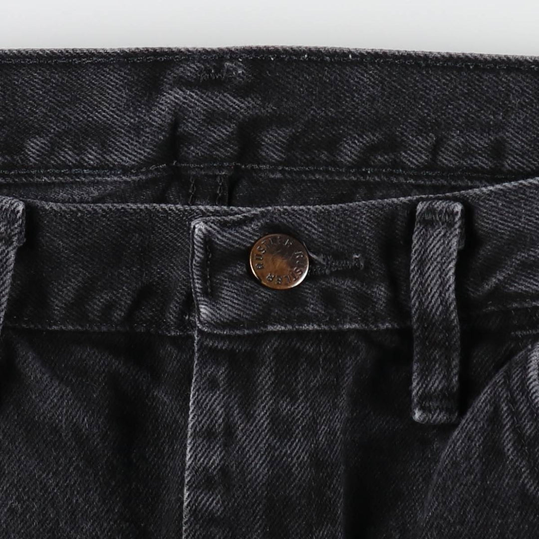 Rustler Black Denim Straight Denim Pants for Men, W33 equivalent cotton black type Vintage Second Hand