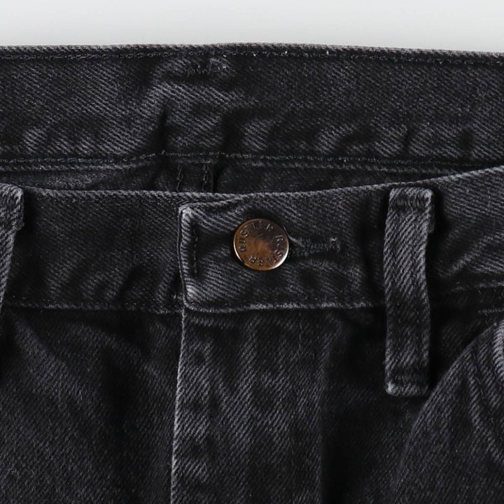 Rustler Black Denim Straight Denim Pants for Men, W33 equivalent cotton black type Vintage Second Hand