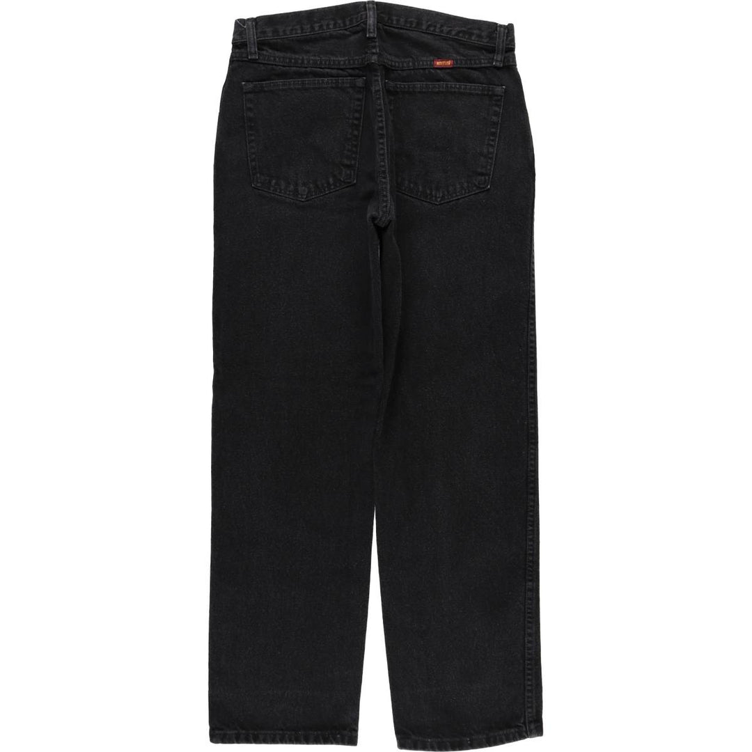 Rustler Black Denim Straight Denim Pants for Men, W33 equivalent cotton black type Vintage Second Hand