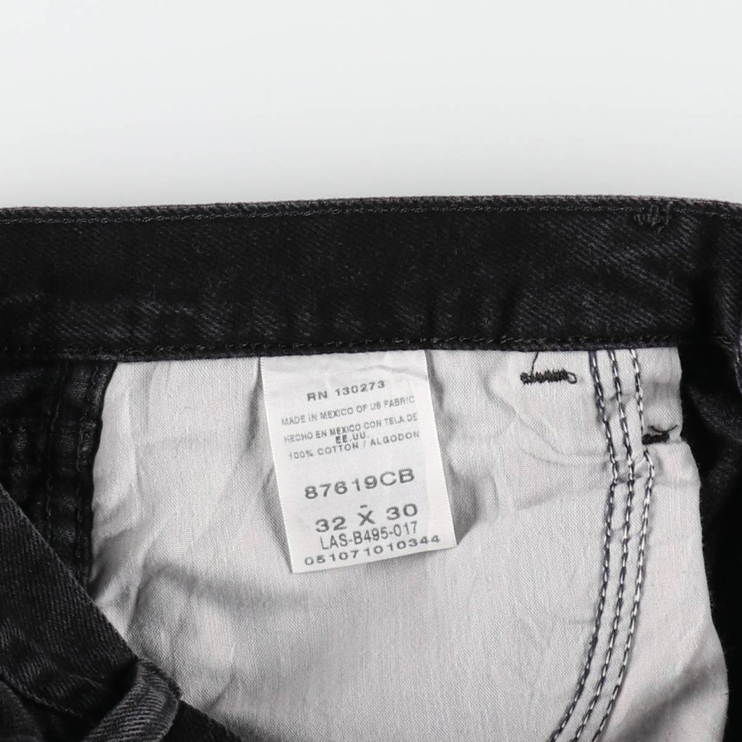 Rustler Black Denim Straight Denim Pants for Men, W33 equivalent cotton black type Vintage Second Hand