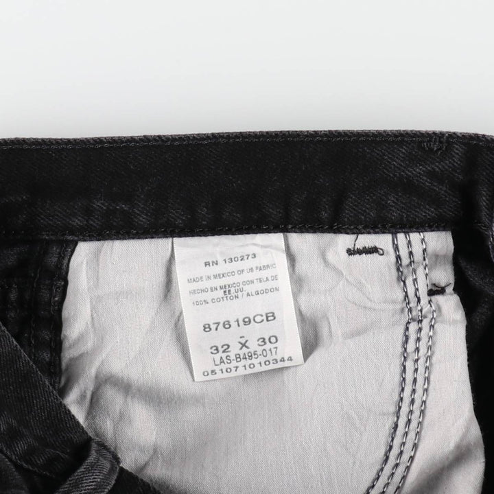 Rustler Black Denim Straight Denim Pants for Men, W33 equivalent cotton black type Vintage Second Hand