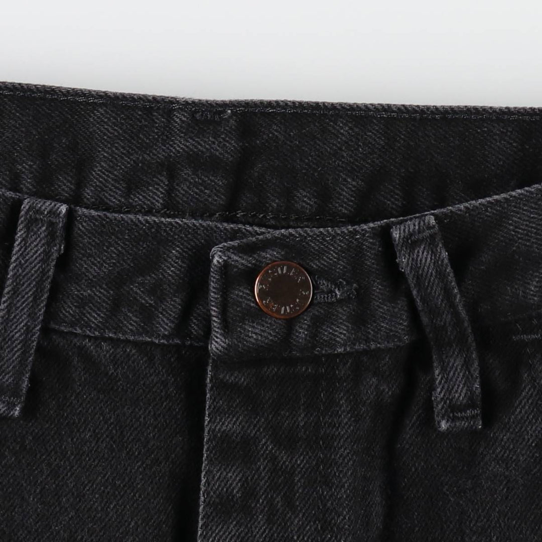 Rustler Black Denim Straight Denim Pants for Men, W33 equivalent cotton black type Vintage Second Hand