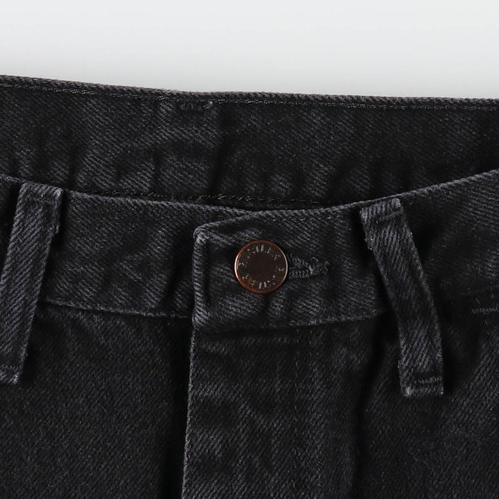 Rustler Black Denim Straight Denim Pants for Men, W33 equivalent cotton black type Vintage Second Hand