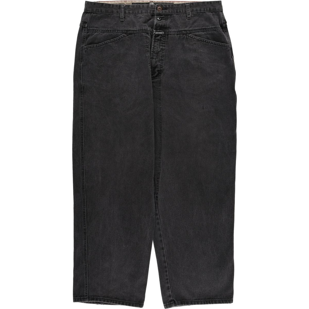 Marithe François Girbaud Black Denim Tapered Denim Pants, Men's W37 (approx.) cotton black type Vintage Second Hand