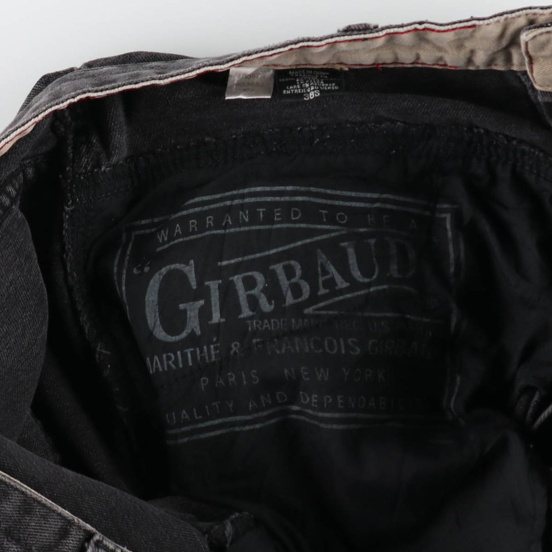 Marithe François Girbaud Black Denim Tapered Denim Pants, Men's W37 (approx.) cotton black type Vintage Second Hand