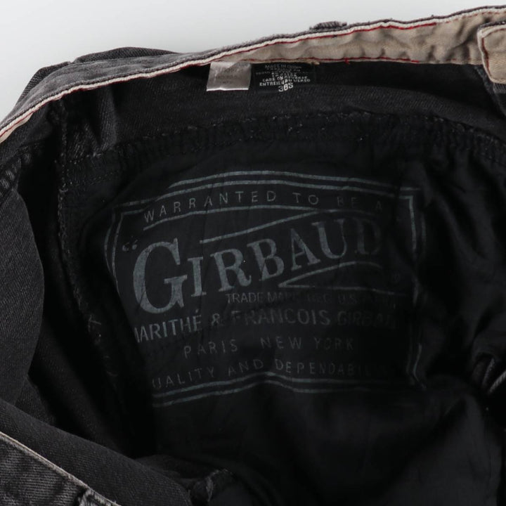 Marithe François Girbaud Black Denim Tapered Denim Pants, Men's W37 (approx.) cotton black type Vintage Second Hand