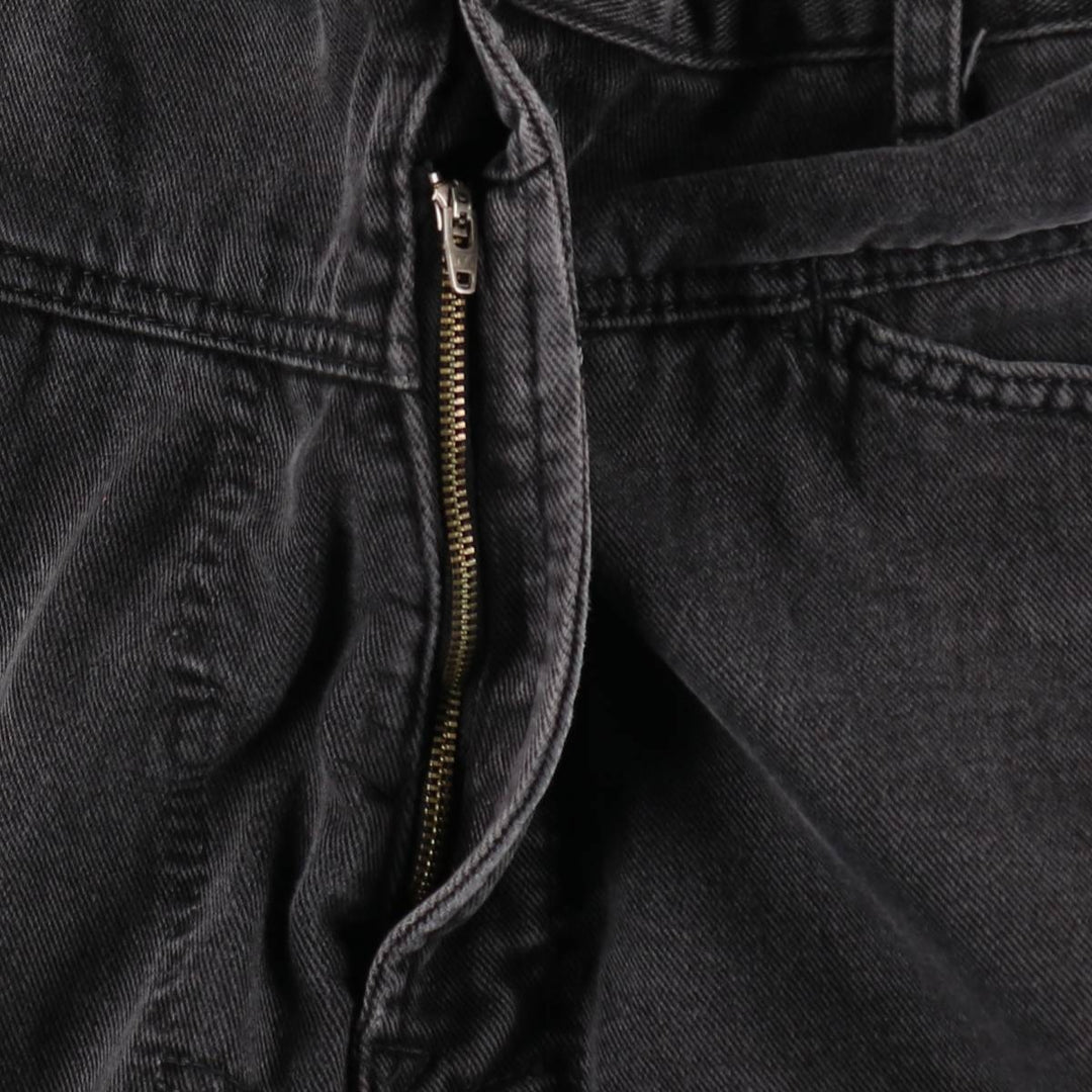 Marithe François Girbaud Black Denim Tapered Denim Pants, Men's W37 (approx.) cotton black type Vintage Second Hand