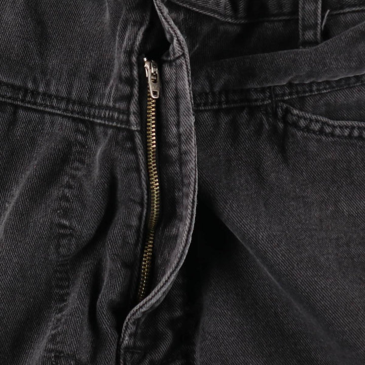Marithe François Girbaud Black Denim Tapered Denim Pants, Men's W37 (approx.) cotton black type Vintage Second Hand