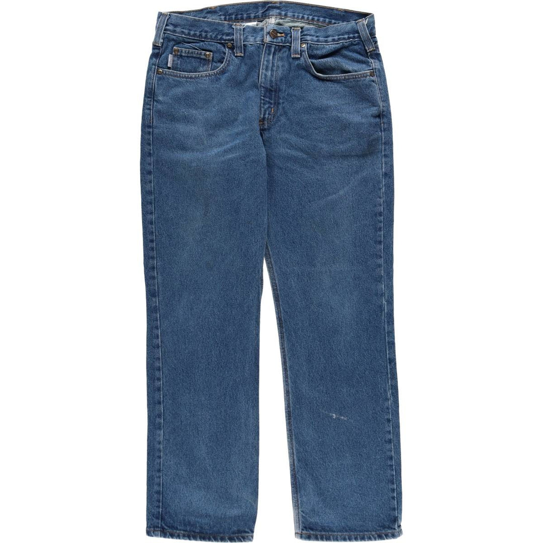 Carhartt Straight Denim Pants, Men's W35 (approx.) cotton blue type Vintage Second Hand