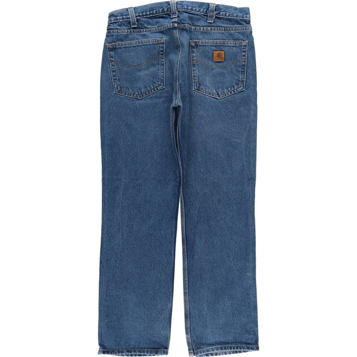 Carhartt Straight Denim Pants, Men's W35 (approx.) cotton blue type Vintage Second Hand