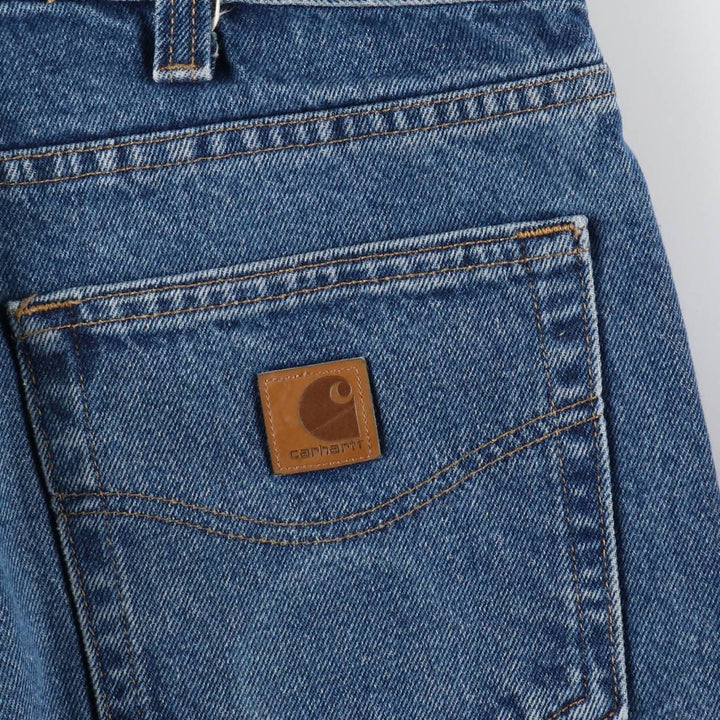Carhartt Straight Denim Pants, Men's W35 (approx.) cotton blue type Vintage Second Hand