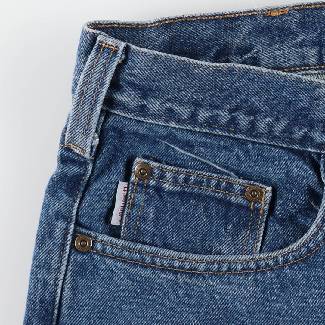 Carhartt Straight Denim Pants, Men's W35 (approx.) cotton blue type Vintage Second Hand
