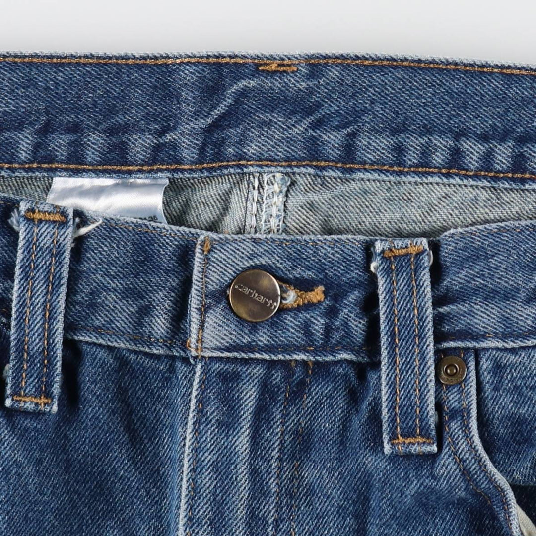 Carhartt Straight Denim Pants, Men's W35 (approx.) cotton blue type Vintage Second Hand
