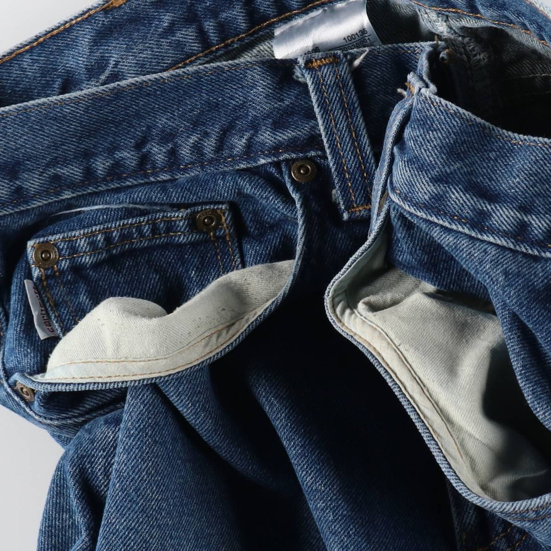 Carhartt Straight Denim Pants, Men's W35 (approx.) cotton blue type Vintage Second Hand