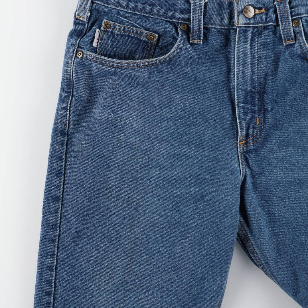 Carhartt Straight Denim Pants, Men's W35 (approx.) cotton blue type Vintage Second Hand