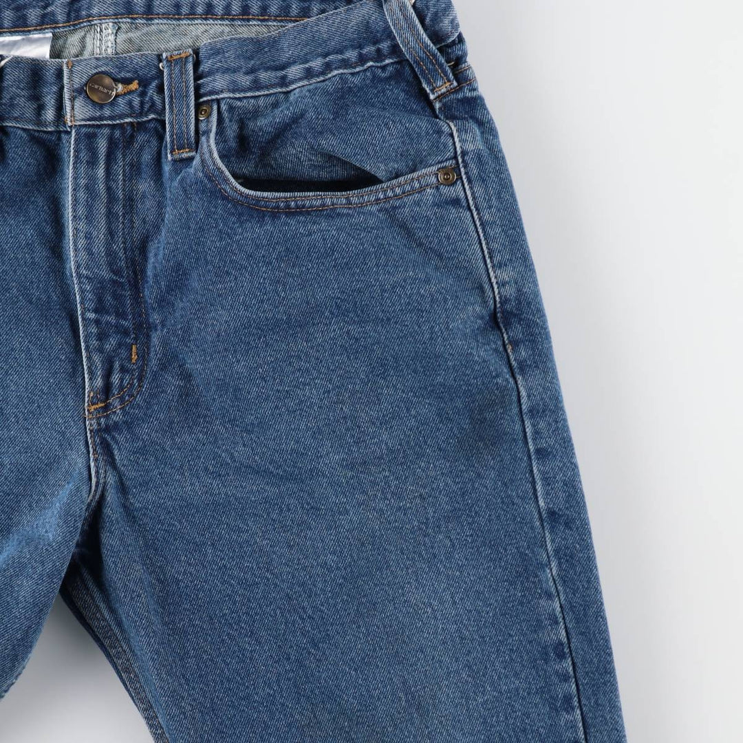 Carhartt Straight Denim Pants, Men's W35 (approx.) cotton blue type Vintage Second Hand