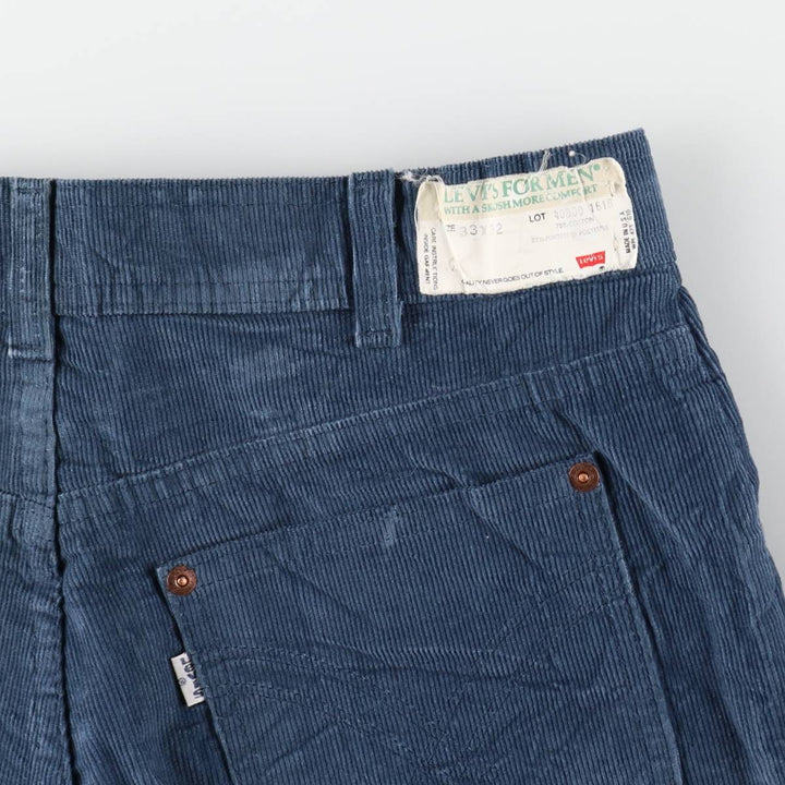 70s-80'S Levi's Levi's for men corduroy pants, men's size W33 equivalent, vintage. unclear navy blue type Vintage Second Hand