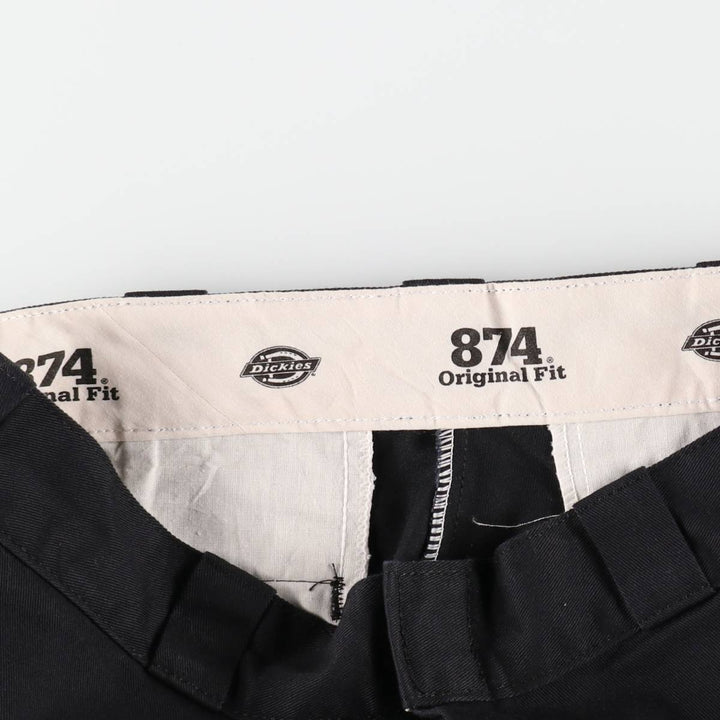 Dickies 874 Original Fit Work Pants for Men, W32 equivalent polyester black type Vintage Second Hand