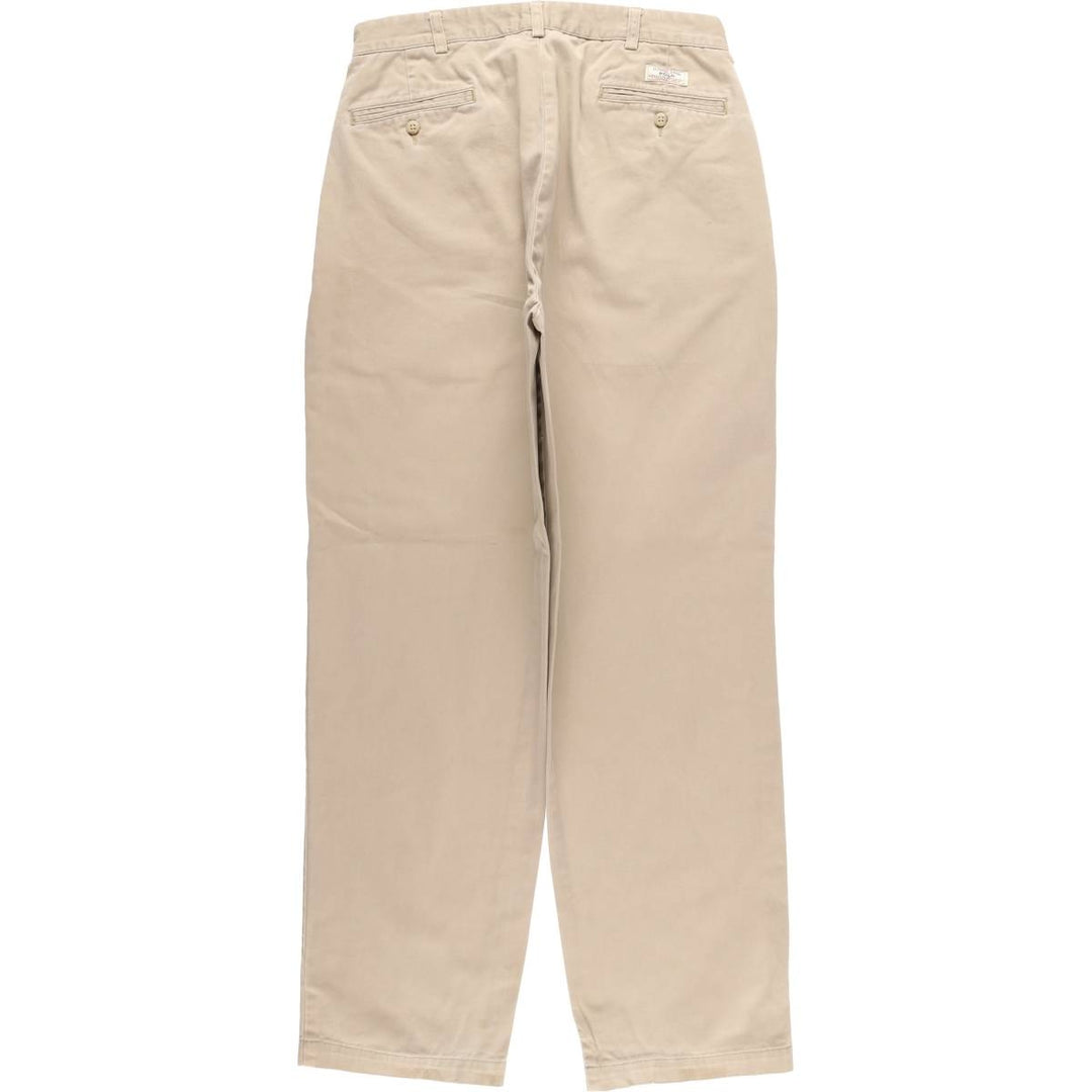 Ralph Lauren POLO by Ralph Lauren ANDREW PANT Two-pleat chino pants for men, equivalent to W33 cotton Beige type Vintage Second Hand